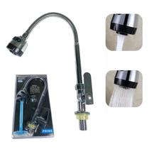 Torneira Inox Gourmet Dobrável C Ducha P Pia Cozinha De Mesa