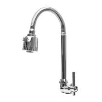 Torneira inox gourmet parede flexivel cromada resistente