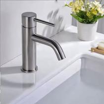 Torneira Inox Lavatório Bancada Baixa Monocomando Escovada Inox , Grascan