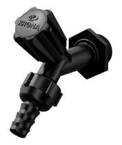 Torneira jardim abs preta krona - 1/2 x 3/4