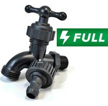 Torneira Jardim Preta 1/2 Plástica Bico Mangueira Fácil Instalar