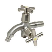 Torneira Lavanderia Tanque 2 Saídas Aço Inox 304 Escovado