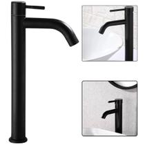 Torneira Lavatorio Alta 30cm Mesa Baneiro Mono Comando Inox Black Preto Fosco 1/4 De Volta Iguatemi Torneira Lavatorio Alta 30cm Mesa Baneiro Mono Comando Inox Black Preto Fosco 1/4 De Volta Iguatemi