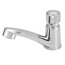 Torneira Lavatório Automática Abs Botão Em Aço Inox