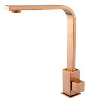 Torneira Lavatório Banheiro Alta Pia Cuba Rose Gold Metal