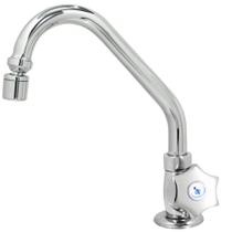 Torneira Lavatório Banheiro Cuba Pia Bica Alta Corpo Em Metal Cromada Acabamento Abs Volante Alta Qualidade Resistente 1/4 De Volta Iguatemi