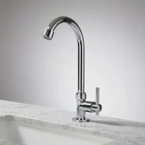Torneira Lavatório Banheiro Em Aço Inox Bica Baixa V131 Cromada Vimer