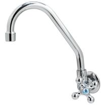 Torneira Lavatorio Banheiro Lavabo Cuba Pia Bica Alta Em Metal Cromada Design Elegante 1/4 De Volta Volante Alta Qualidade Resistente Durável Iguatemi