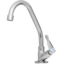 Torneira Lavatorio Banheiro Lavabo Cuba Pia Bica Alta Em Metal Cromada Design Elegante 1/4 De Volta Volante Alta Qualidade Resistente Durável Iguatemi