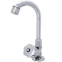 Torneira Lavatorio Banheiro Lavabo Cuba Pia Corpo Em Metal Acabamento Volante E Tubo ABS Resistente C-50 Cromada 1/4 Volta Alta Qualidade Iguatemi