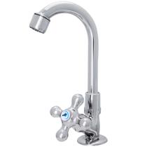 Torneira Lavatorio Banheiro Lavabo Cuba Pia Corpo Em Metal Acabamento Volante E Tubo ABS Resistente C-52 Cromada 1/4 Volta Alta Qualidade Iguatemi