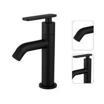 Torneira Lavatório Banheiro Preto Fosco Matte Alavanca Moderna Abs Premium