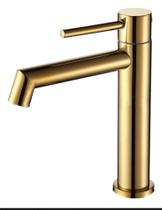 Torneira lavatório de mesa 1/4 volta inox luxo cor dourado Torneira lavatório de mesa 1/4 volta inox luxo cor dourado