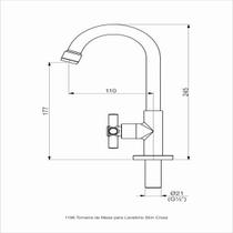 Torneira Lavatório Mesa Bica Alta Slim Cross Cromado Perflex 10726010