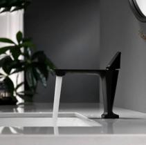 Torneira Lavatório Misturador Monocomando Pia Banheiro Baixa Preta Cuba Luxo Ca8203p Luuk Young