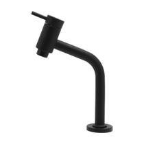 Torneira lavatório preto fosco 1/4 de volta metal slim banheiro