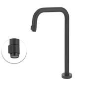 Torneira Lavatório Slim Tube Black Alta Square (inox)