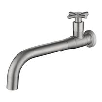 Torneira Link Tanque Jardim Lavatório de Parede Metal ¼ Prateado Fosco