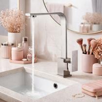 Torneira Lopazzi Pia Cozinha Gourmet Monocomando Inox Escovado Banheiro Lavabo