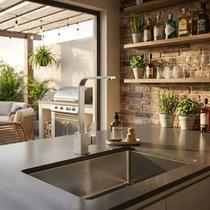 Torneira Lopazzi Pia Cozinha Gourmet Monocomando Inox Escovado Banheiro Lavabo Torneira Lopazzi Pia Cozinha Gourmet Monocomando Inox Escovado Banheiro Lavabo