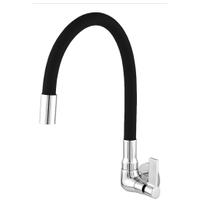 Torneira Luxo Flexível Parede Cozinha 1/4 Volta Preta Black