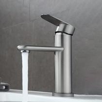 Torneira Luxo Inox Lavatório Bancada Baixa Monocomando Escovada Inox