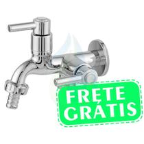 Torneira Maquina De Lavar Tanque 2 Saídas Abs 1/4v 1428 Cromada