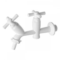 Torneira Maquina De Lavar/Tanque Tigre 1/2''X3/4'' Abs Branca - 300000453