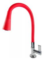 Torneira Mesa 16Mm Arejador Dois Jatos Cone Vermelho