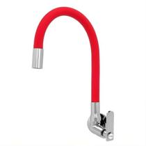 Torneira mesa cozinha móvel abs - vermelha/cromada 63170 - romar