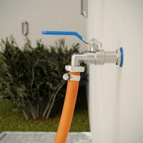 Torneira Metal Cromado de Esfera para Jardim Anti Ferrugem com Vazão Total 1/2"X3/4" - Higiban