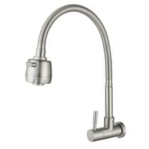 Torneira Metal Inox Gourmet Pia Cozinha Luxo Parede