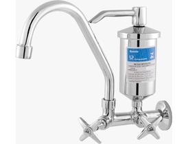 Torneira Metal Parede Alta com Filtro Metal Cromado Inox Imperatriz