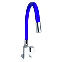 Torneira Metal Quadra Luxo Color Bancada Cano de Silicone Flexível