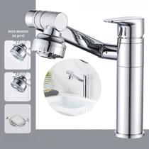 Torneira Misturador Água Quente Fria Bancada Cozinha Banheiro Lavabo Chuveirinho Articulada Gourmet