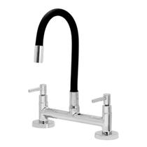 Torneira Misturador Cozinha Gourmet Preta Mesa Pia Metal