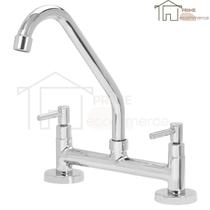 Torneira Misturador Cozinha Mesa bancada Quente e Fria tubo J Luxo Metal 1/4 V.