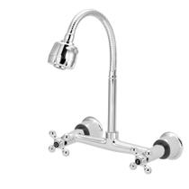 Torneira Misturador Cozinha Parede Gourmet Flexível Luxo 1/4