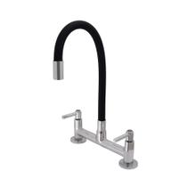 Torneira Misturador Cozinha Tubo Color Flexivel Preto Mesa Bancada Luxo - Shop Hidraulica