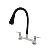 Torneira Misturador Cozinha Tubo Conic ível Preto Duplo 2 Jato Mesa Torneira Misturador Cozinha Tubo Conic ível Preto Duplo 2 Jato Mesa