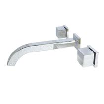 Torneira Misturador Cromado Lavatório Slim Bicomando Parede