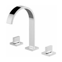 Torneira Misturador Duplo Comando Luxo Para Banheiro Lavabo Lavatório Bica Baixa Metal Polo Super Premium