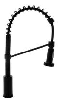 Torneira Misturador Gourmet Cozinha Monocomando Mola Luxo Cor Preto