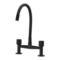 Torneira Misturador Gourmet Flexível Preto Mesa Cozinha C42 Torneira Misturador Gourmet Flexível Preto Mesa Cozinha C42