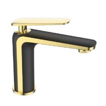 Torneira Misturador Lavatorio Lexxa Black Dourado Lx6406bg