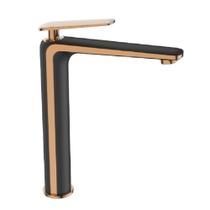 Torneira Misturador Lavatorio Lexxa Black Rosegold Lx6402brg