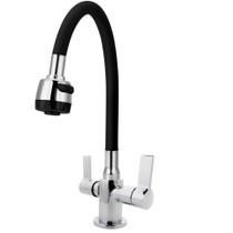 Torneira Misturador Monobloco Cozinha Gourmet Preto Mesa