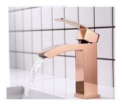 Torneira Misturador Monocomando Baixa Calha Rose Gold