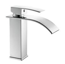 Torneira Misturador Monocomando Cascata Cromado Quadrado Banheiro 1201