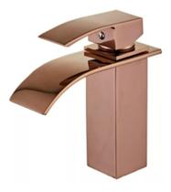 Torneira Misturador Monocomando Cascata Slim Baixa Rose Gold